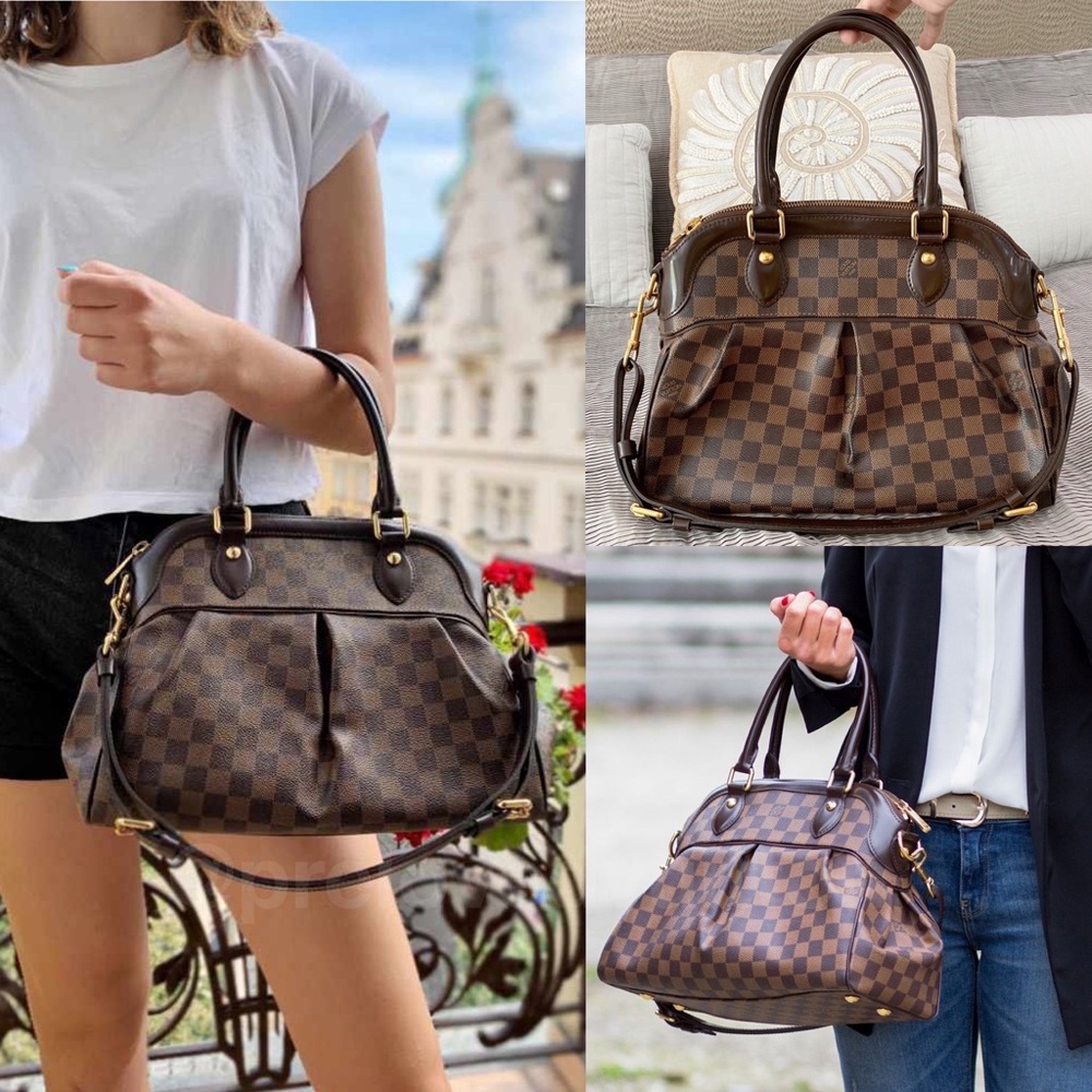 ♥️TREVI PM♥️ Auth Louis Vuitton Damier Ebene Bag! - Picture 1 of 8